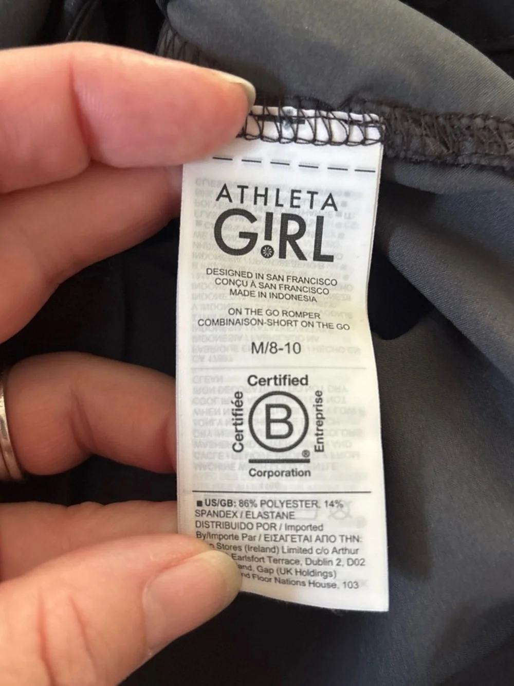 Athleta Girl size medium (8-10) camo romper